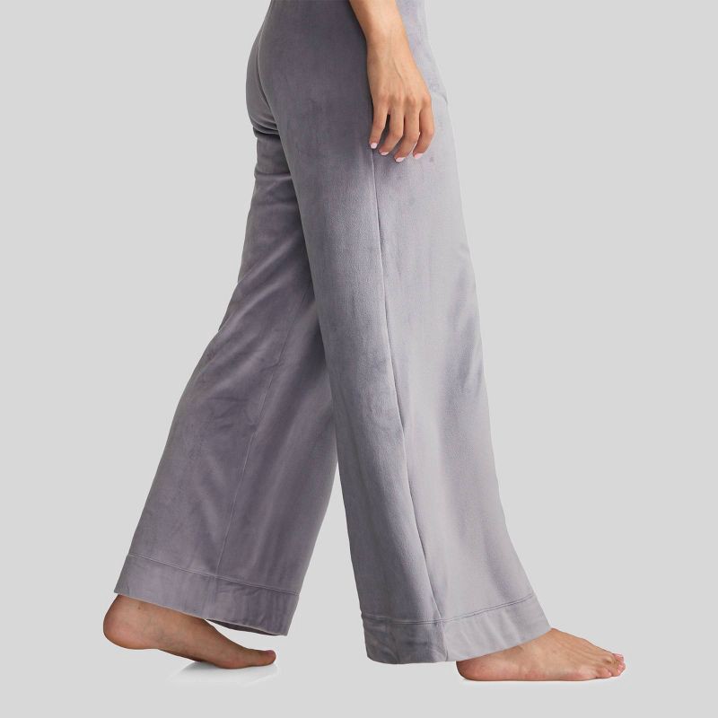 slide 3 of 5, Jockey Generation™ Women's Luxe Velour Pajama Pants AGE82 - Mid Gray L, 1 ct
