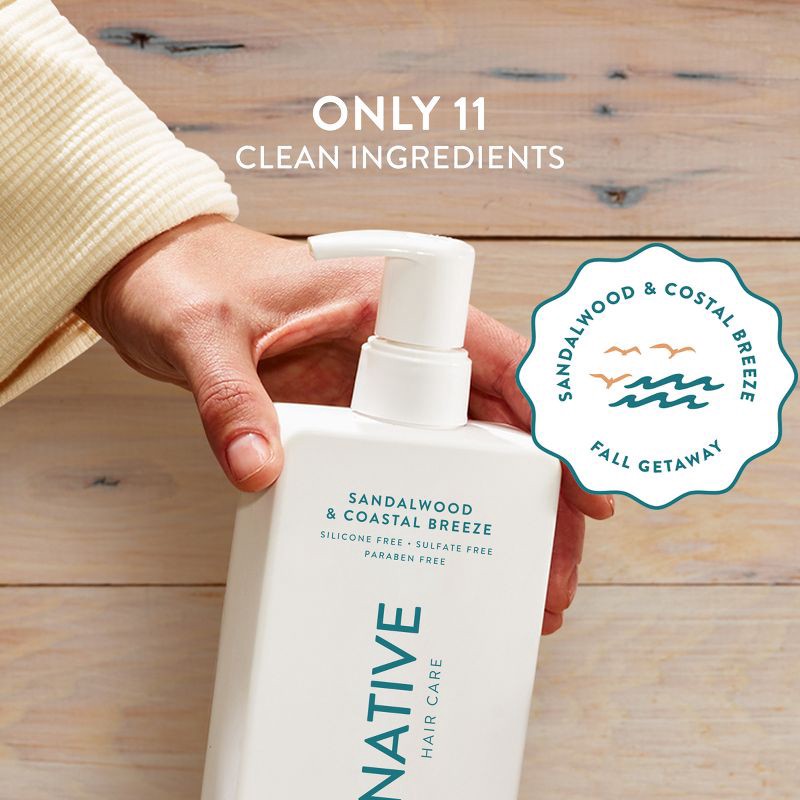 slide 3 of 9, Native 2-in-1 Shampoo and Conditioner - Sandalwood & Coastal Breeze - 16.5 fl oz, 16.5 fl oz