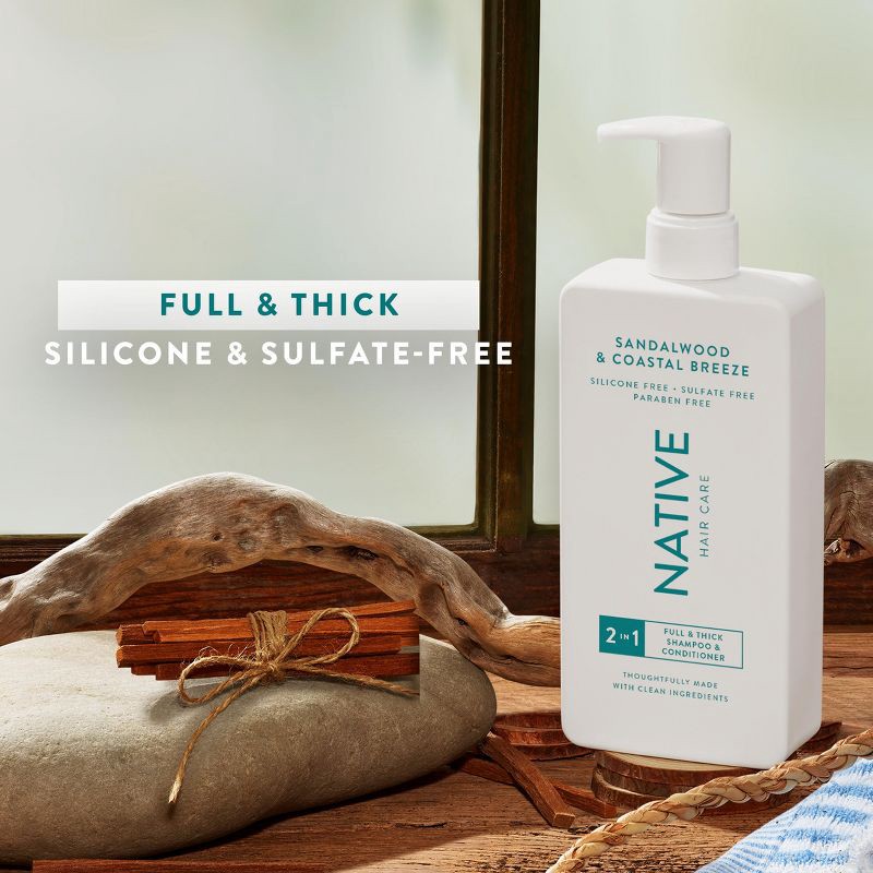 slide 5 of 9, Native 2-in-1 Shampoo and Conditioner - Sandalwood & Coastal Breeze - 16.5 fl oz, 16.5 fl oz