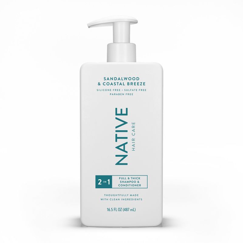 slide 8 of 9, Native 2-in-1 Shampoo and Conditioner - Sandalwood & Coastal Breeze - 16.5 fl oz, 16.5 fl oz