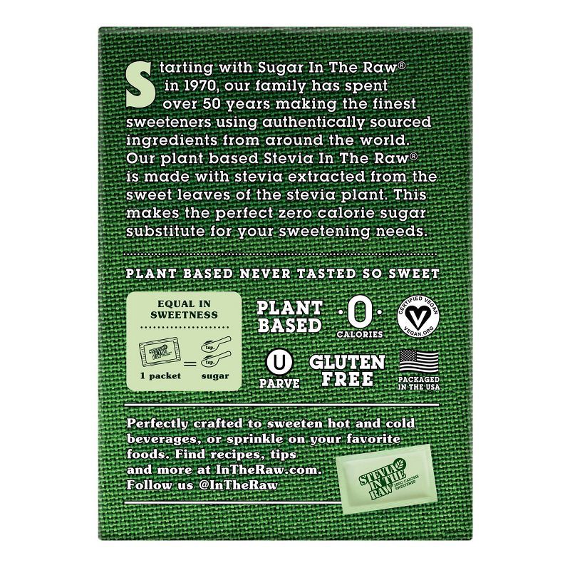 slide 2 of 7, In The Raw Stevia Zero-Calorie Sweetener Sugar Substitutes - 4.4oz/125ct, 4.4 oz, 125 ct