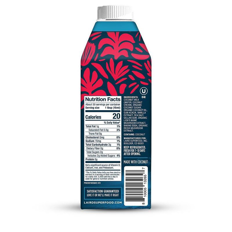 slide 3 of 4, Laird Superfood Vanilla Coffee Creamer - 25.4 fl oz, 25.4 fl oz