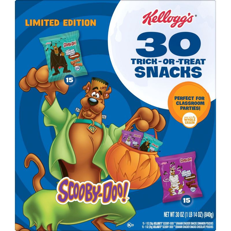 slide 6 of 7, Kellogg's Snacks Halloween Scooby-Doo! Treat-Or-Treat - 30oz/30ct Box, 30 oz, 30 ct