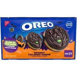 Oreo Halloween Green and Orange Creme Chocolate Sandwich Cookies - 7.14oz/14ct