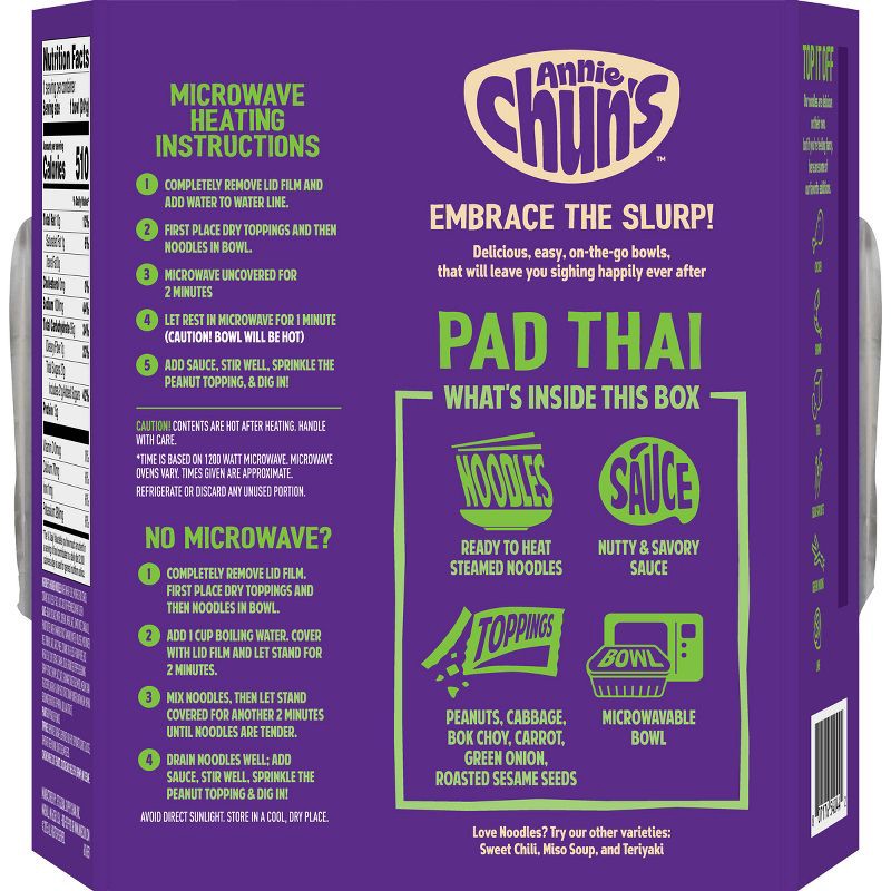 slide 2 of 12, Annie Chuns Thai-Style Pad Thai Noodle Bowl - 8.52oz, 8.52 oz