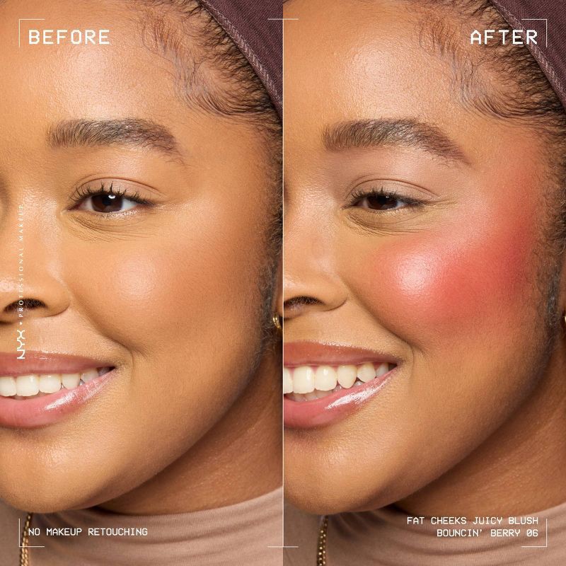 slide 3 of 10, NYX Professional Makeup Fat Cheeks Juicy Liquid Blush - Bouncin Berry - 0.27 fl oz, 0.27 fl oz