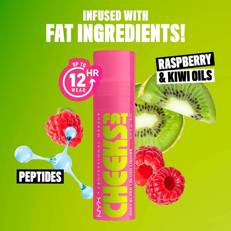 slide 6 of 10, NYX Professional Makeup Fat Cheeks Juicy Liquid Blush - Plum Pop - 0.27 fl oz, 0.27 fl oz