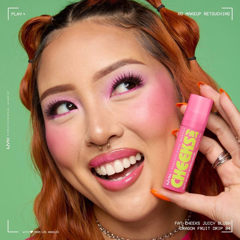 slide 5 of 10, NYX Professional Makeup Fat Cheeks Juicy Liquid Blush - Dragon Fruit Drip - 0.27 fl oz, 0.27 fl oz