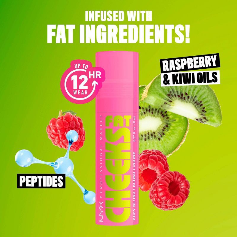 slide 6 of 10, NYX Professional Makeup Fat Cheeks Juicy Liquid Blush - Dragon Fruit Drip - 0.27 fl oz, 0.27 fl oz