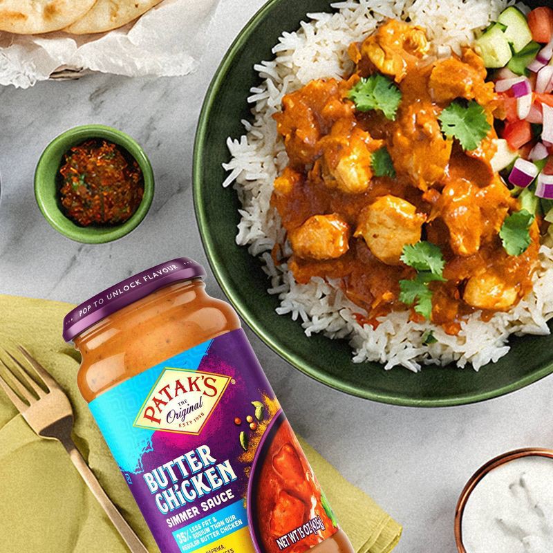 slide 5 of 6, Patak's Less Fat Butter Chicken Cooking Sauce - 15oz, 15 oz