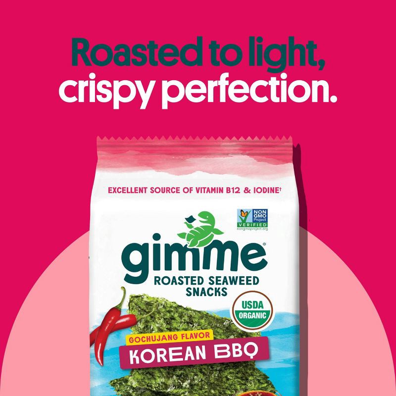 slide 4 of 5, Gimme Gochujang Korean BBQ Roasted Seaweed Snack - 0.7oz/4ct, 0.7 oz, 4 ct