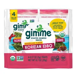 Gimme Gochujang Korean BBQ Roasted Seaweed Snack - 0.7oz/4ct