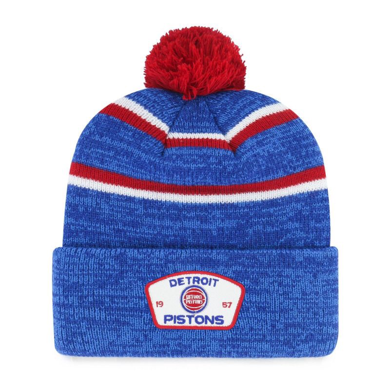 slide 1 of 2, NBA Detroit Pistons Couliour Knit Beanie with Pom, 1 ct