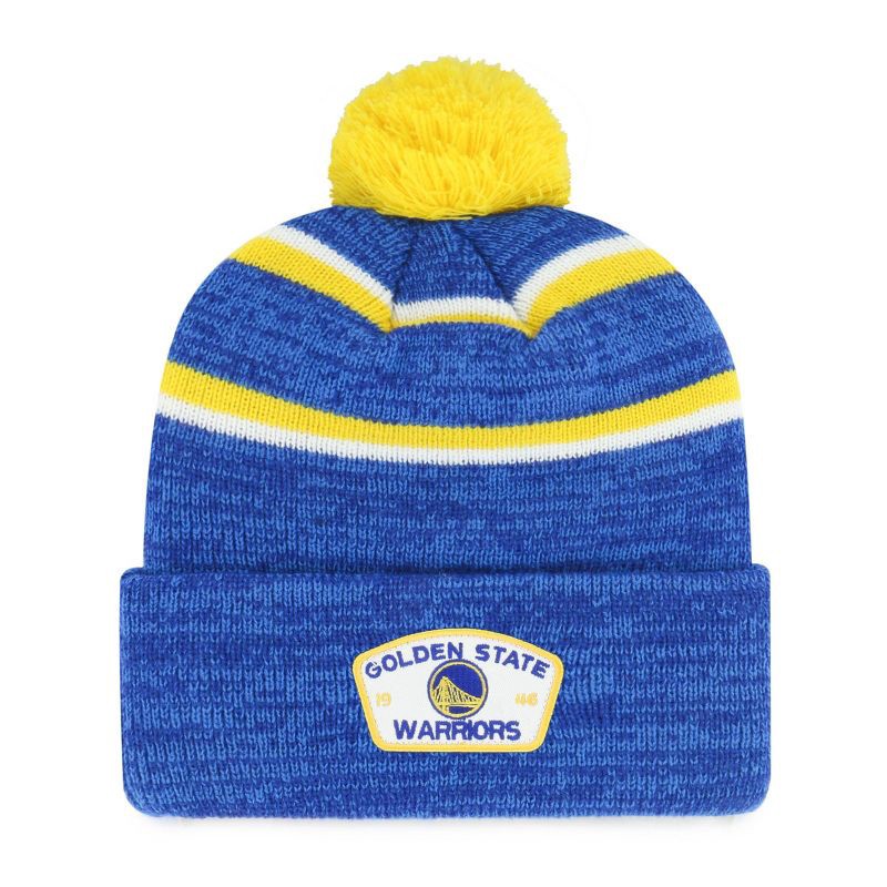 slide 1 of 2, NBA Golden State Warriors Couliour Knit Beanie with Pom, 1 ct