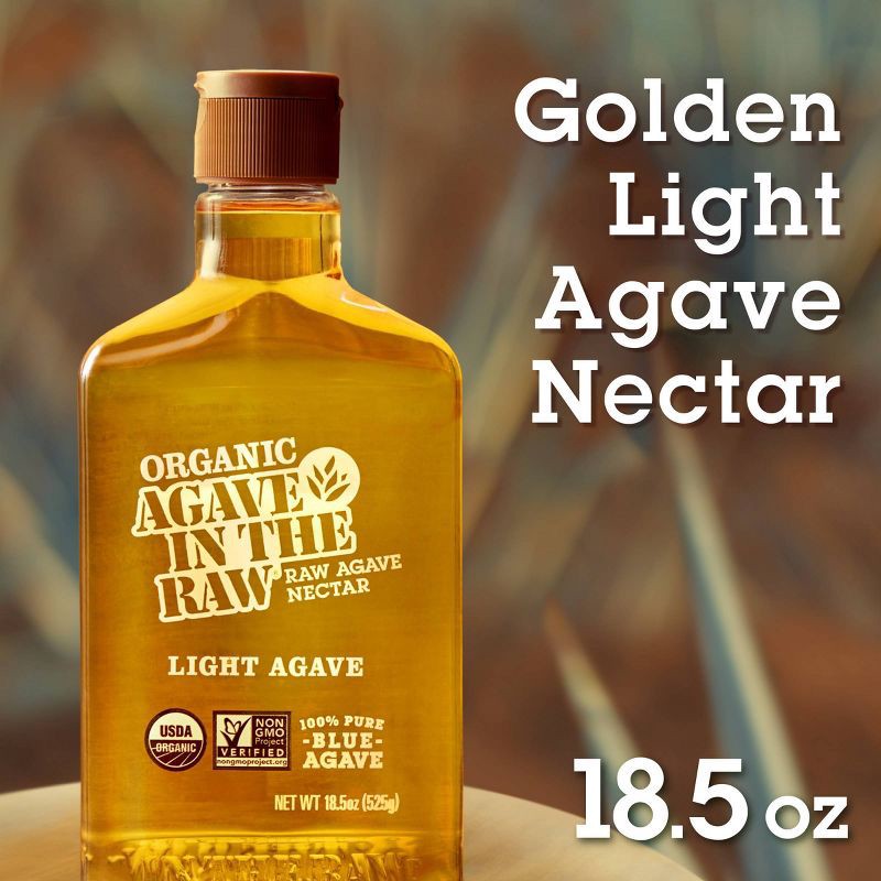 slide 3 of 4, In The Raw Organic Light Agave Nectar Sugar Substitute - 18.5oz, 18.5 oz