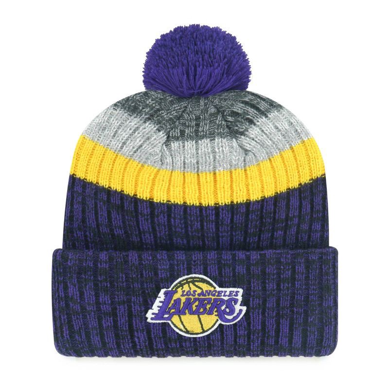 slide 1 of 2, NBA Los Angeles Lakers Flurry Knit Beanie with Pom, 1 ct