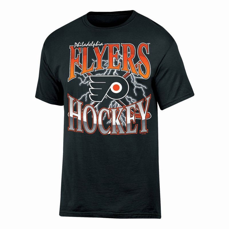 slide 1 of 3, NHL Philadelphia Flyers Men's Short Sleeve Black T-Shirt - M, 1 ct