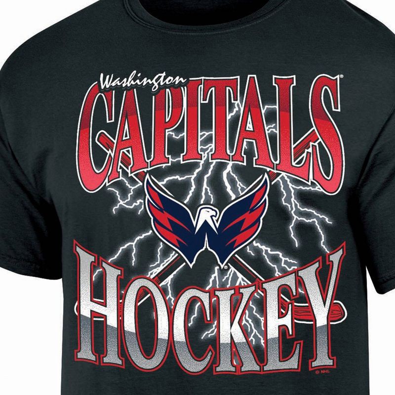 slide 3 of 3, NHL Washington Capitals Men's Short Sleeve Black T-Shirt - M, 1 ct