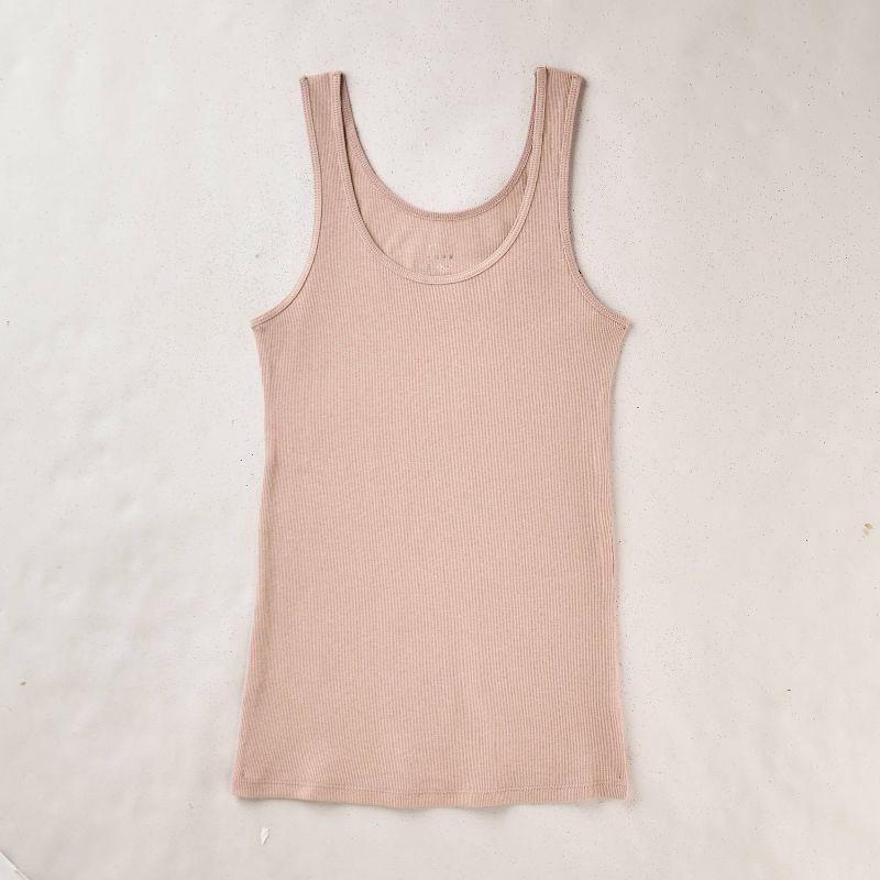 slide 4 of 4, Women's Slim Fit Layered Tank Top - A New Day™ Pink XL, 1 ct