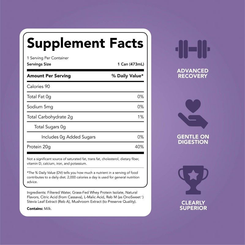 slide 3 of 6, Clean Simple Eats Clear Protein Water Blackberry Vanilla - 16 fl oz Can, 16 fl oz