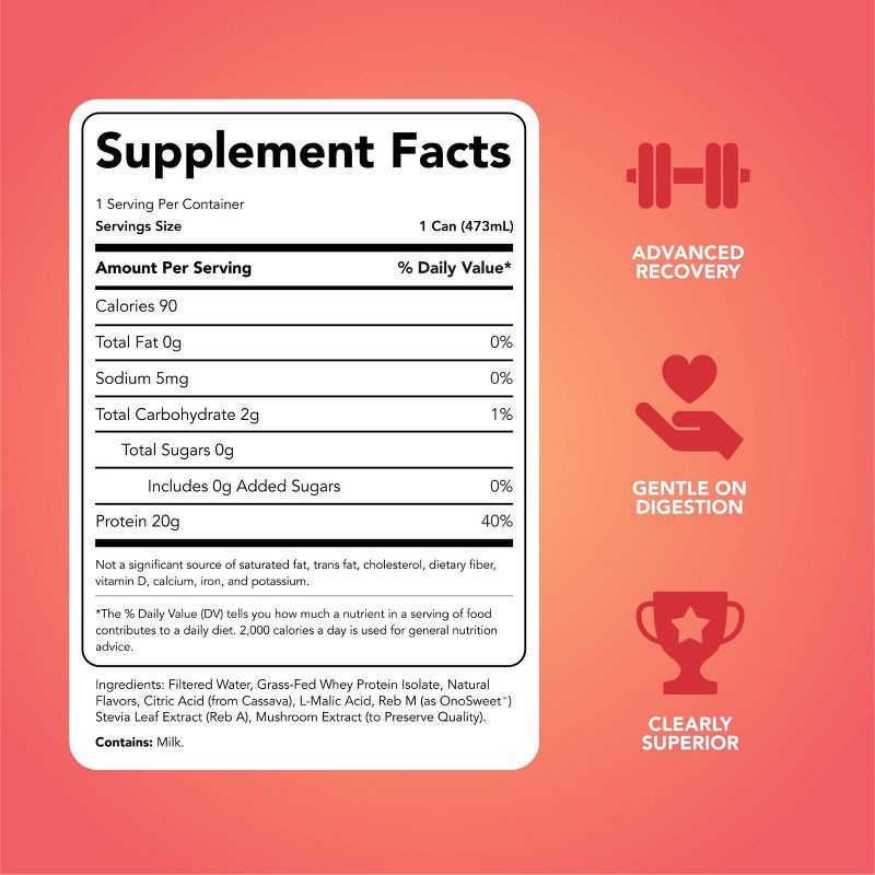 slide 3 of 6, Clean Simple Eats Clear Protein Water Peach Mango Creme - 16 fl oz Can, 16 fl oz