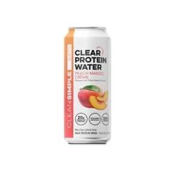Clean Simple Eats Clear Protein Water Peach Mango Creme - 16 fl oz Can