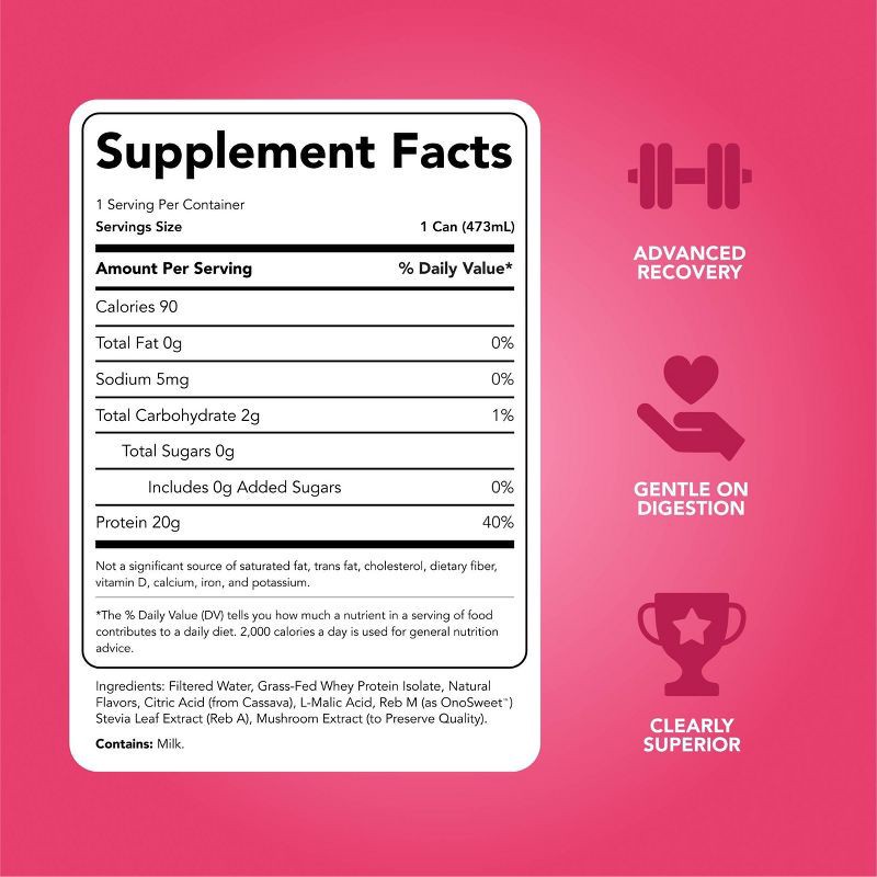 slide 3 of 6, Clean Simple Eats Clear Protein Water Raspberries & Cream - 16 fl oz Can, 16 fl oz