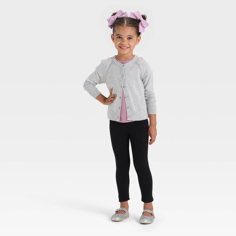 slide 3 of 3, Toddler Girls' Cozy Leggings - Cat & Jack™ Black 2T, 1 ct