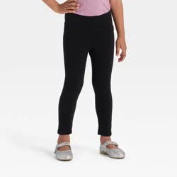 Toddler Girls' Cozy Leggings - Cat & Jack™ Black 3T