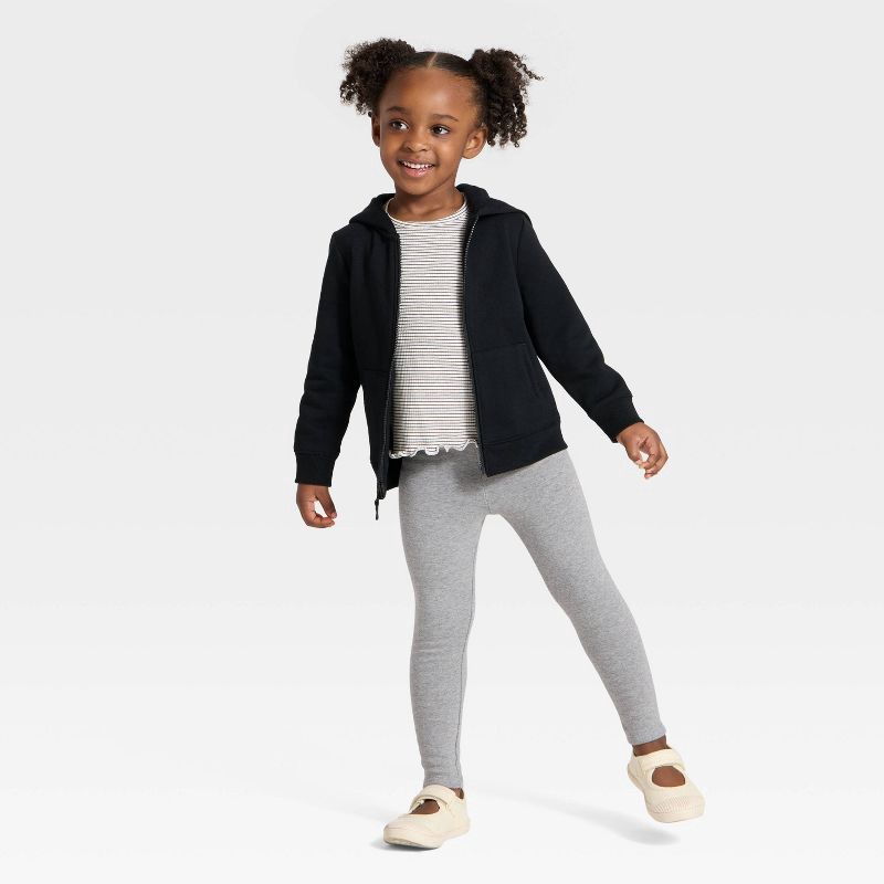 slide 3 of 3, Toddler Girls' Cozy Leggings - Cat & Jack™ Heather Gray 12M, 1 ct