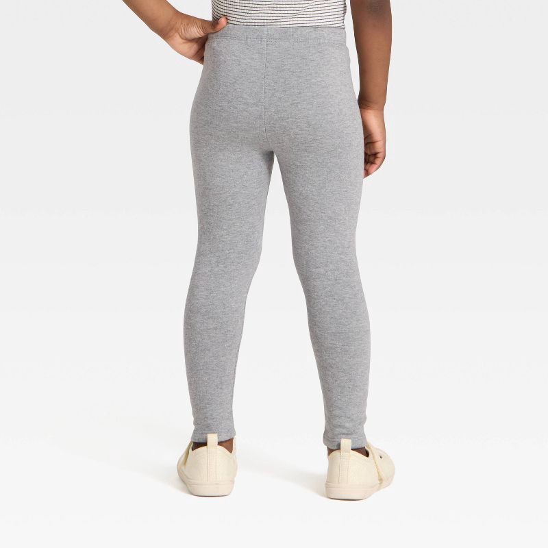 slide 2 of 3, Toddler Girls' Cozy Leggings - Cat & Jack™ Heather Gray 3T, 1 ct