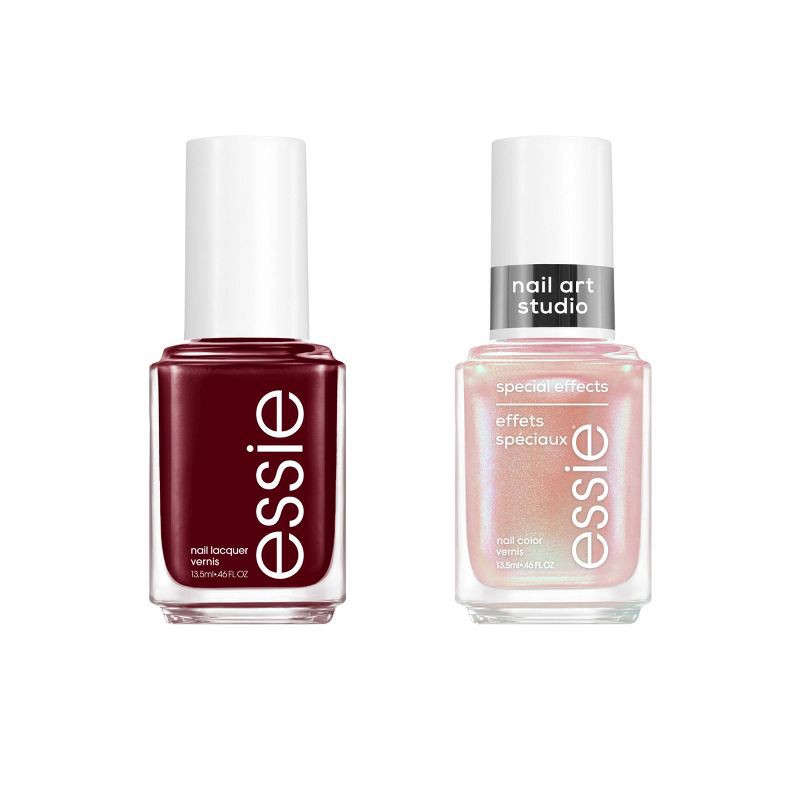slide 2 of 10, essie Nail Art Studio Berry Nail Polish Set Holiday Duo Gift Set with Makeup Bag - 2pc, 2 ct