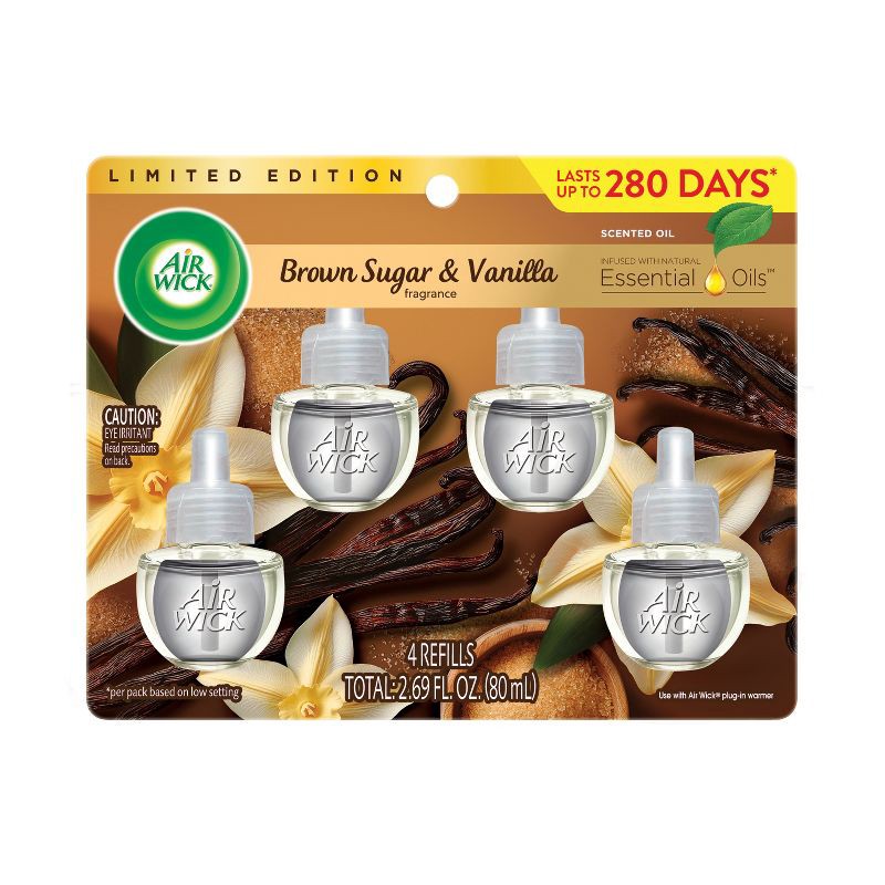 slide 9 of 9, Air Wick Scented Oil Air Fresheners - Brown Sugar & Vanilla - 4ct, 4 ct