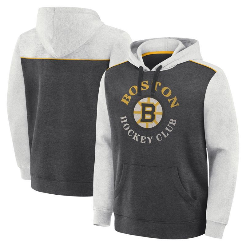 slide 3 of 3, NHL Boston Bruins Men's Oatmeal Hooded Sweatshirt - S, 1 ct