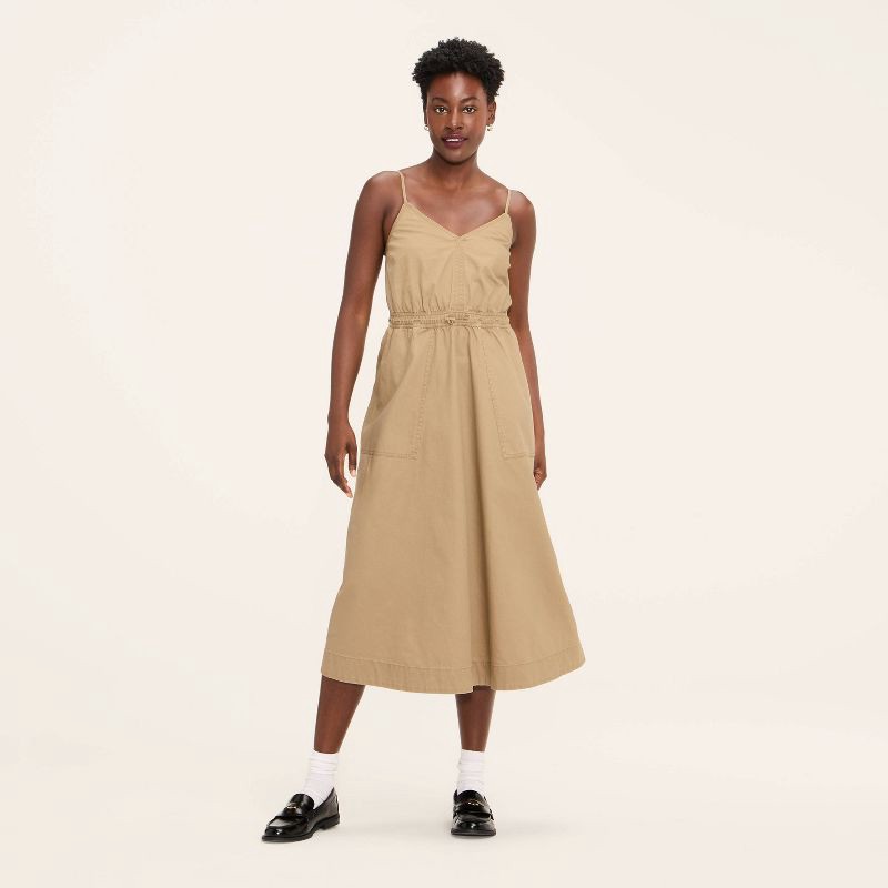 target midi dress Women's Utility - Woolrich x Khaki S Size:54 XL Lace Trim Dress Brown Knit Roll Neck DVF GINGKO SMOCKED DRESSXXL