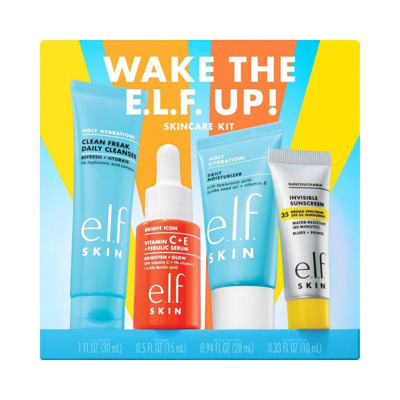 slide 1 of 10, e.l.f. SKIN Wake the e.l.f. Up! Skincare Holiday Gift Kit - 4ct, 4 ct