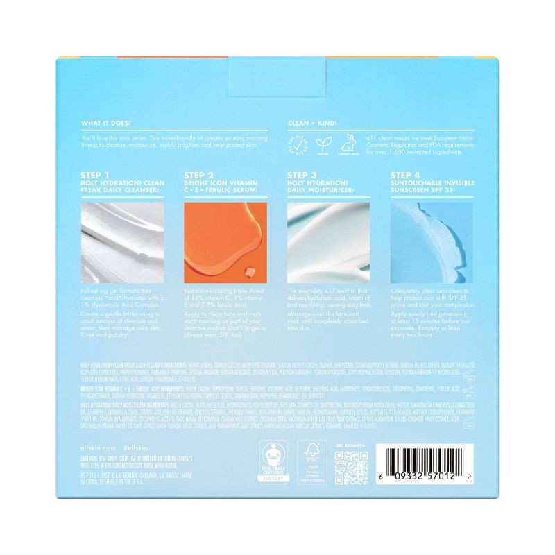 slide 10 of 10, e.l.f. SKIN Wake the e.l.f. Up! Skincare Holiday Gift Kit - 4ct, 4 ct