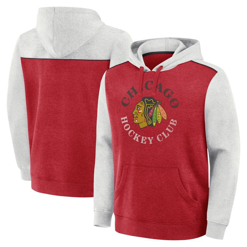 slide 3 of 3, NHL Chicago Blackhawks Men's Oatmeal Hooded Sweatshirt - M, 1 ct