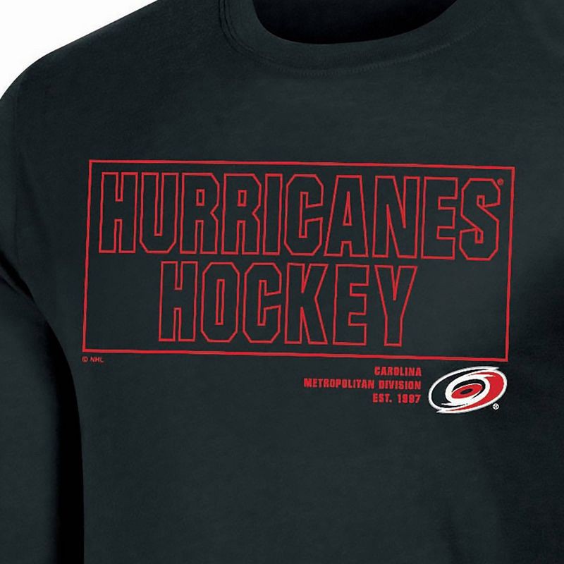 slide 3 of 3, NHL Carolina Hurricanes Men's Long Sleeve Dark T-Shirt - S, 1 ct