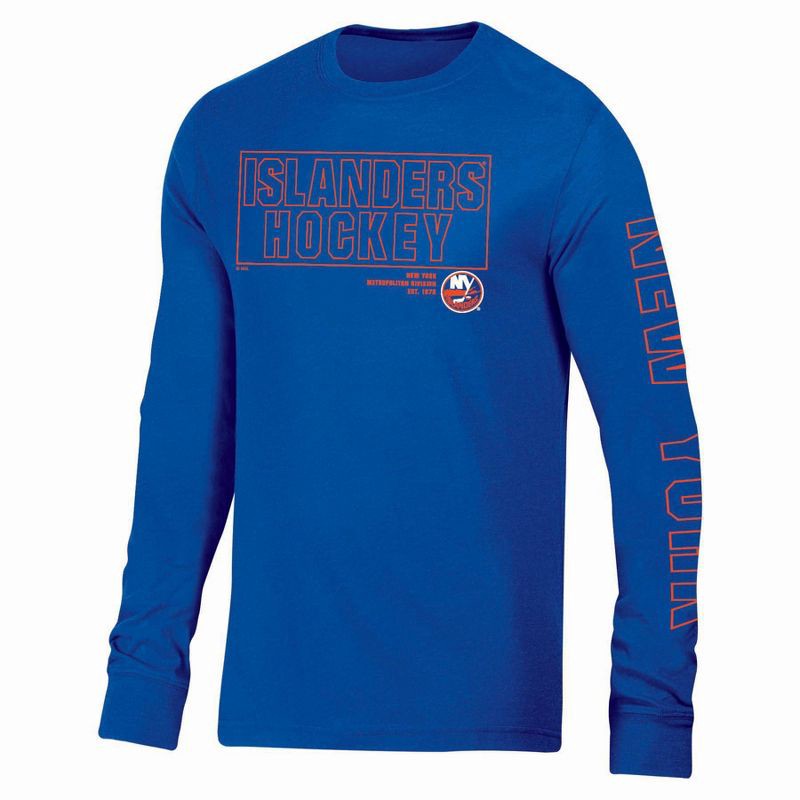 slide 1 of 3, NHL New York Islanders Men's Long Sleeve Dark T-Shirt - XL, 1 ct