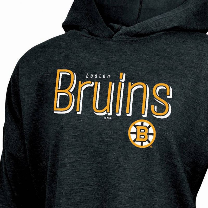 slide 3 of 3, NHL Boston Bruins Women's Dark Fleece Hooded Sweatshirt - M, 1 ct