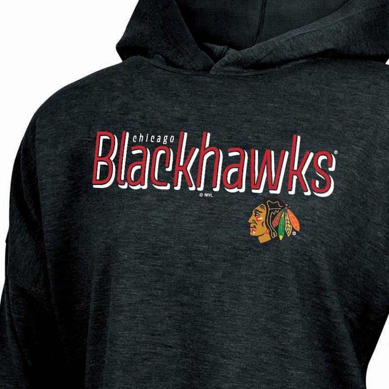 slide 3 of 3, NHL Chicago Blackhawks Women's Dark Fleece Hooded Sweatshirt - L, 1 ct