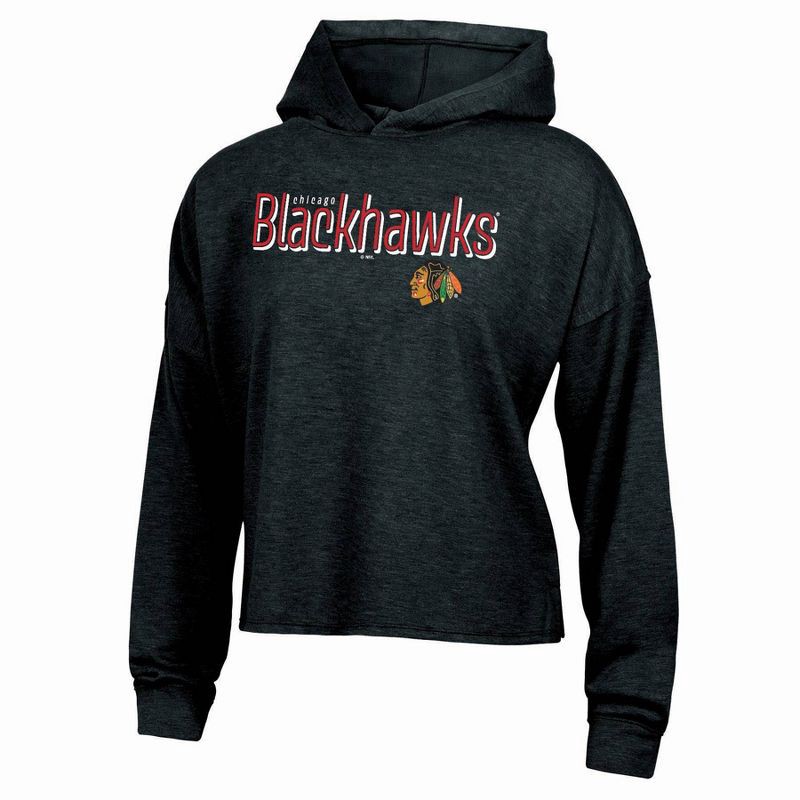 slide 1 of 3, NHL Chicago Blackhawks Women's Dark Fleece Hooded Sweatshirt - L, 1 ct