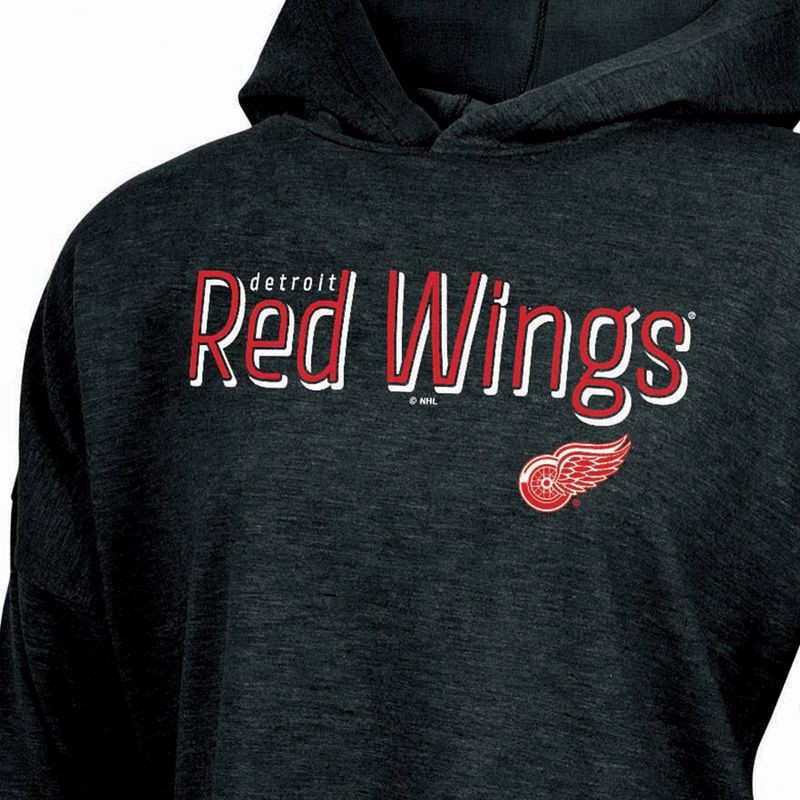 slide 3 of 3, NHL Detroit Red Wings Women's Dark Fleece Hooded Sweatshirt - S, 1 ct