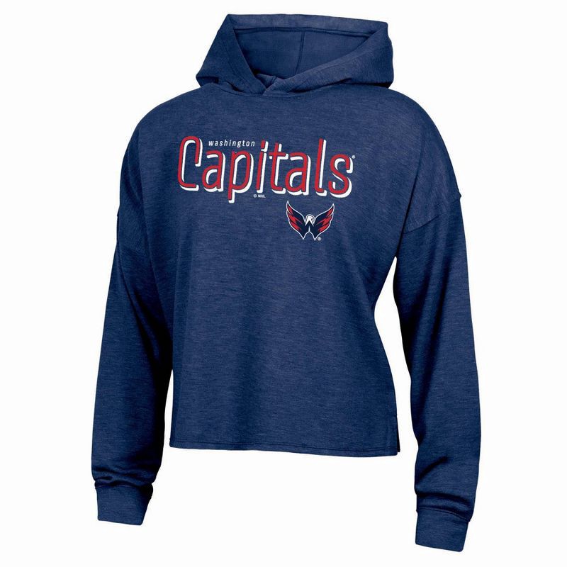 slide 1 of 3, NHL Washington Capitals Women's Dark Fleece Hooded Sweatshirt - S, 1 ct