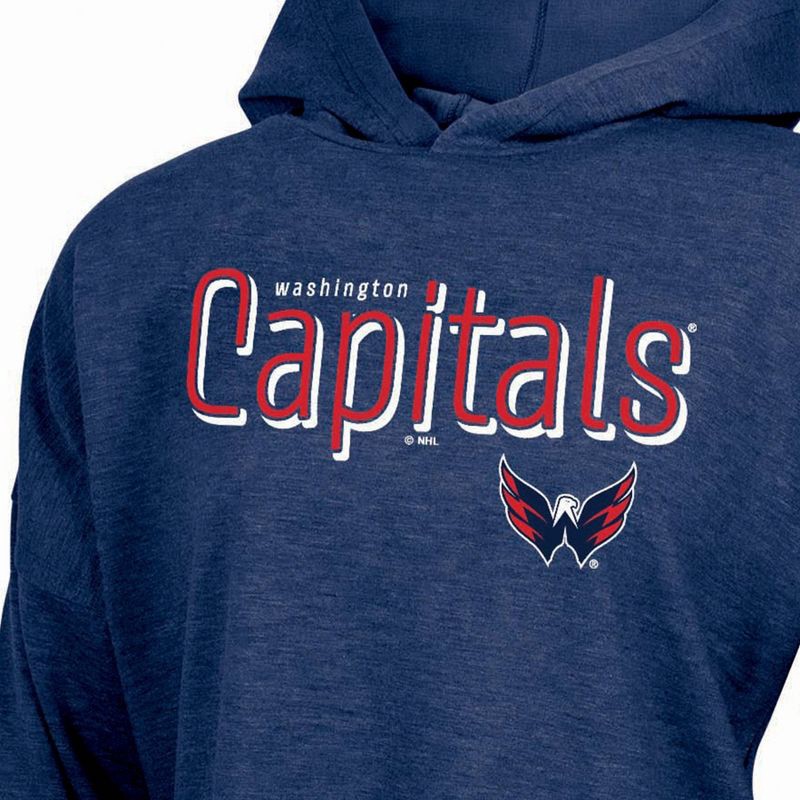 slide 3 of 3, NHL Washington Capitals Women's Dark Fleece Hooded Sweatshirt - M, 1 ct
