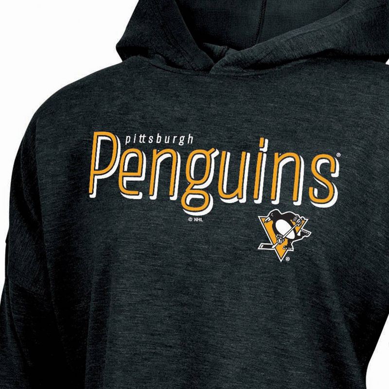 slide 3 of 3, NHL Pittsburgh Penguins Women's Dark Fleece Hooded Sweatshirt - M, 1 ct