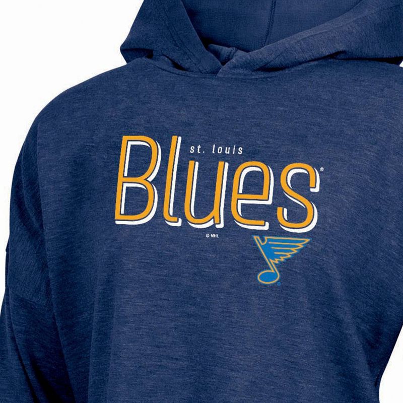 slide 3 of 3, NHL St. Louis Blues Women's Dark Fleece Hooded Sweatshirt - M, 1 ct