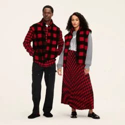 Adult Buffalo Check Fleece Vest - Woolrich x Target Red/Black M