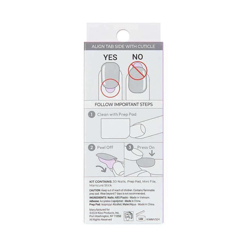 slide 11 of 11, KISS Products imPRESS Press-On Manicure No Glue Fake Nails - Shining - 33ct, 33 ct